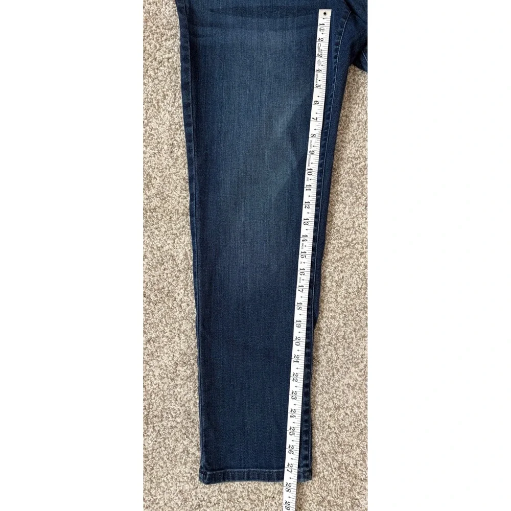 J. Jill Denim Slim Leg Ankle Authentic  Fit Jeans Dark Wash Women Size 14 Indigo